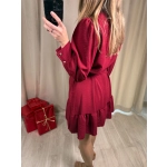 Sukienka kopertowa Celeste, bordowa