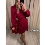 Sukienka kopertowa Celeste, bordowa