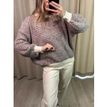 Sweter Elio, taupe-cappuccino