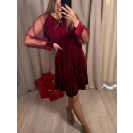 Sukienka Gulia, bordowa