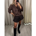 Kurtka Przejściówka, czekoladowa