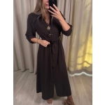 Szmizjerka MIDI z broszkami, czekoladowa