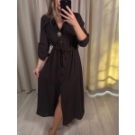 Szmizjerka MIDI z broszkami, czekoladowa