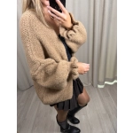 Sweter Kardigan, camelowy