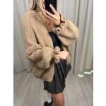 Sweter Kardigan, camelowy