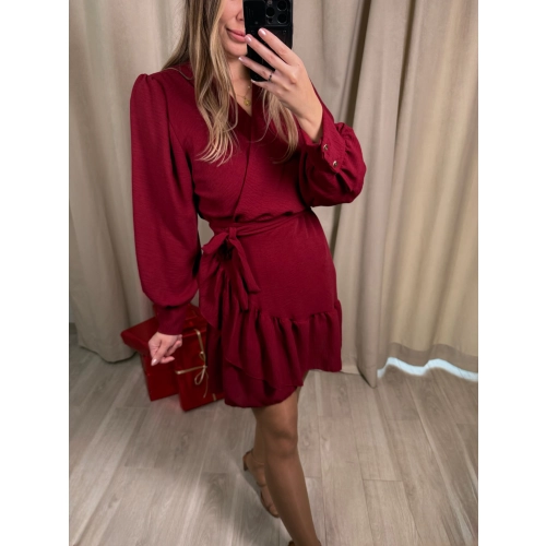 Sukienka kopertowa Celeste, bordowa