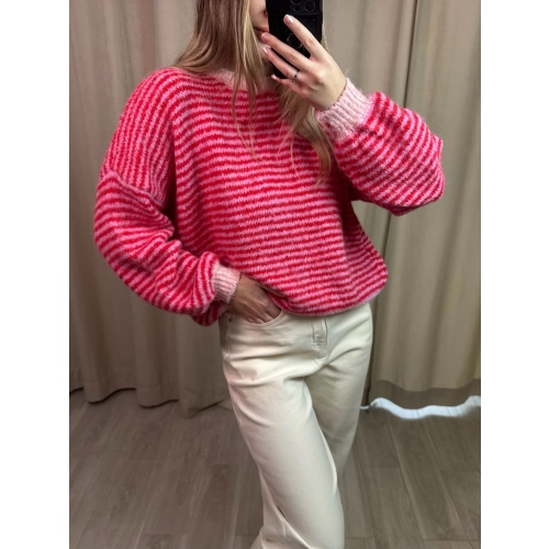 Sweter Elio, czerwono-różowy