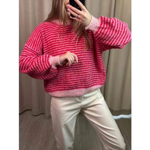 Sweter Elio, czerwono-różowy