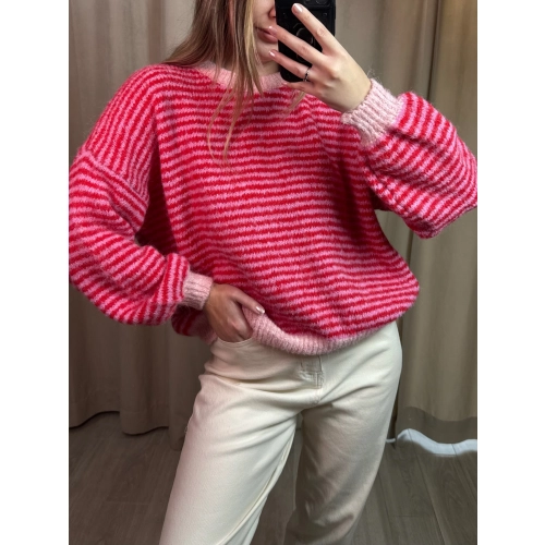 Sweter Elio, czerwono-różowy