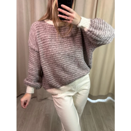 Sweter Elio, taupe-cappuccino