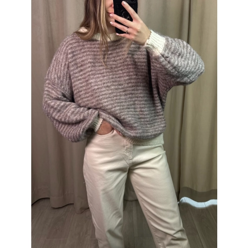 Sweter Elio, taupe-cappuccino