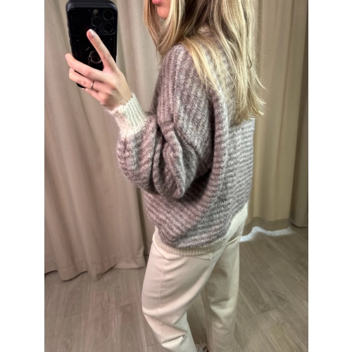 Sweter Elio, taupe-cappuccino