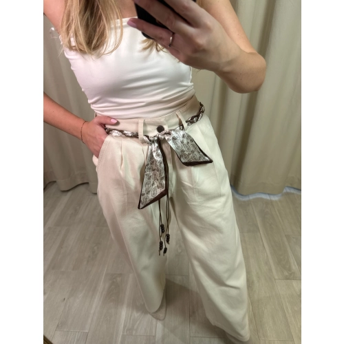 Spodnie Nastro, kremowe