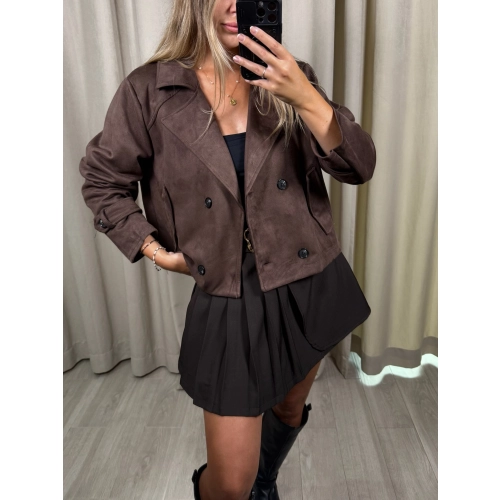 Kurtka Przejściówka, czekoladowa