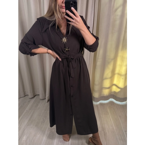 Szmizjerka MIDI z broszkami, czekoladowa