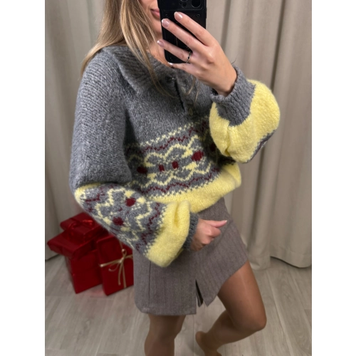 Sweter Meglio, szary